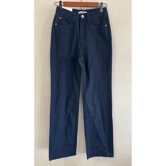 $138 We Wore What Jeans Womens Wide Leg High Rise Dad Jeans Size 25 Blue Cotton - Picture 1 of 4